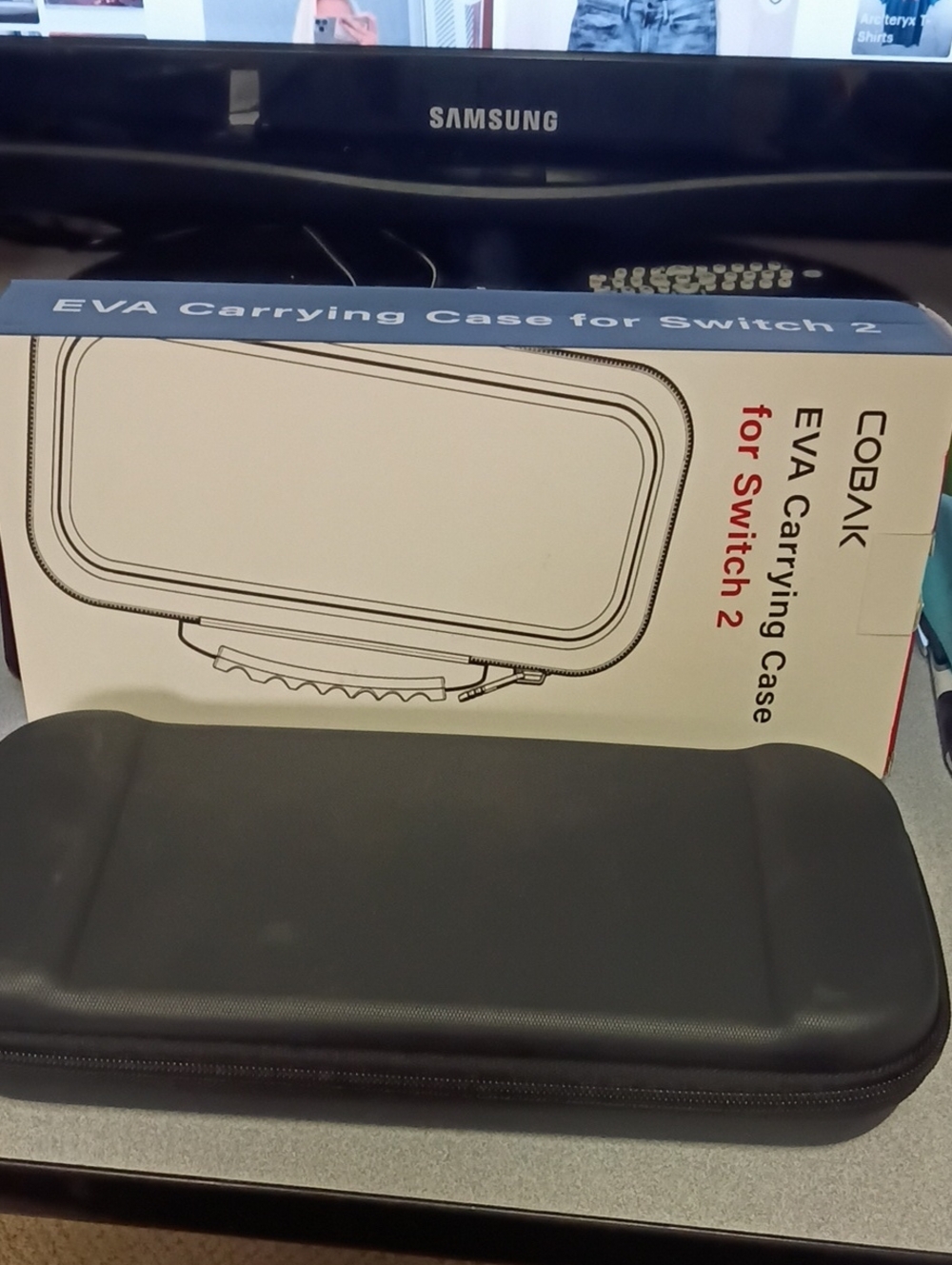Black EVA Protective Carrying Case for Switch 2 - W/Bonus Screen Protector